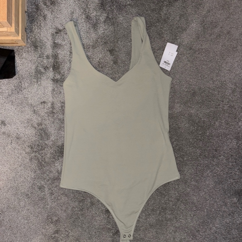 Green Abercrombie bodysuit tank top